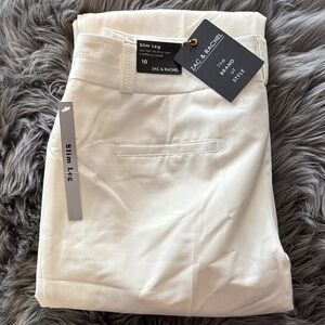 Zac & Rachel White Slim Leg Trousers